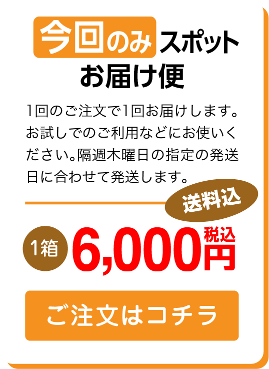 Mサイズ今回のみスポットお届け便 ご注文はこちら